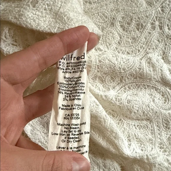 Wilfred White Lace-Textured Racerback Tank - Picture 6 of 6